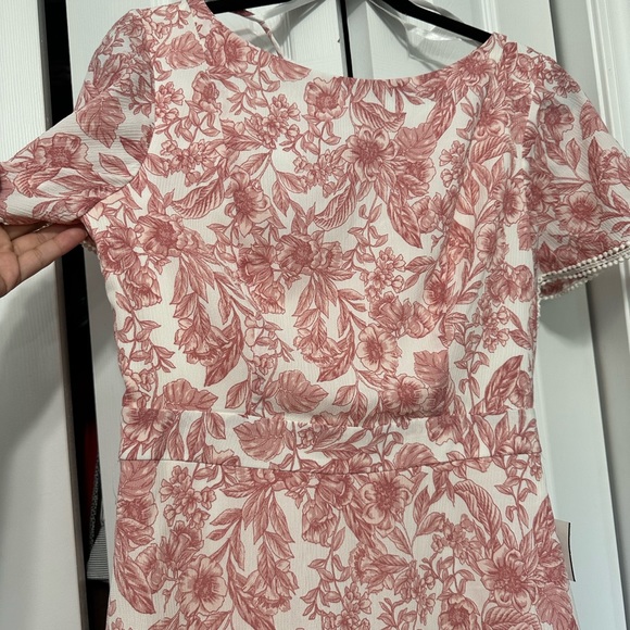 B Darlin Juniors Flutter Sleeve Floral Mini Summer Dress, Pink, Size 1/2 $69 NwT - Picture 8 of 16